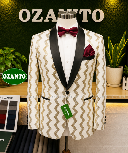 Vest Kim Sa Trắng