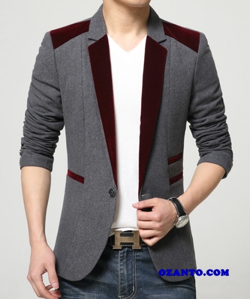 Vest phối nhung đỏ