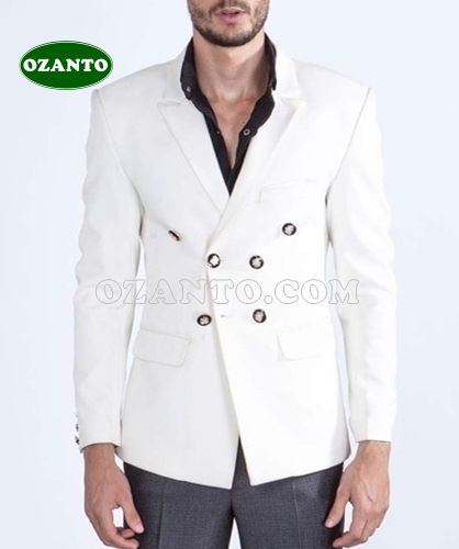Vest trắng 6 nút
