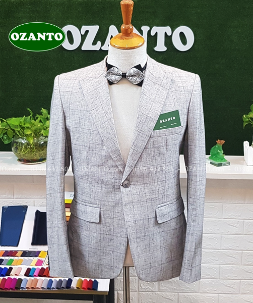 Bộ suit caro xám