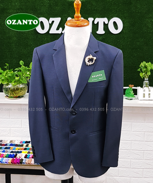 Bộ suit suông xám xanh